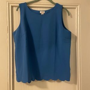NWT J Crew Scalloped Tank